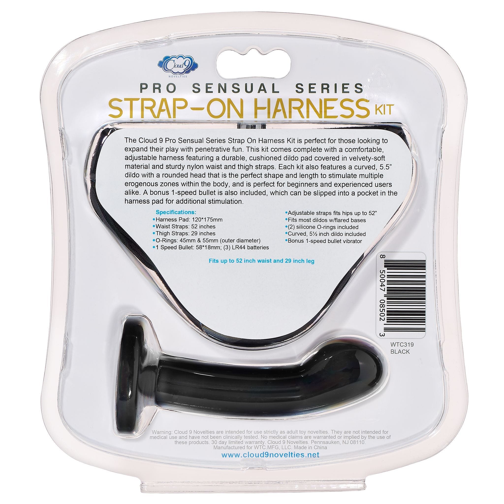 Strap-on harness kit black